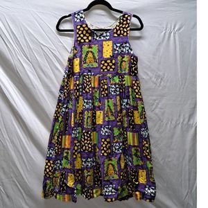 Handmade Girls Halloween Fall Sleeveless Pleated waist dress READ